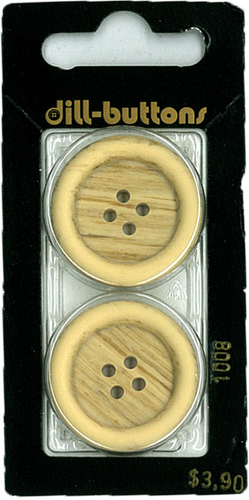 Button - 1008 - 28 mm - Beige - by Dill Buttons of America