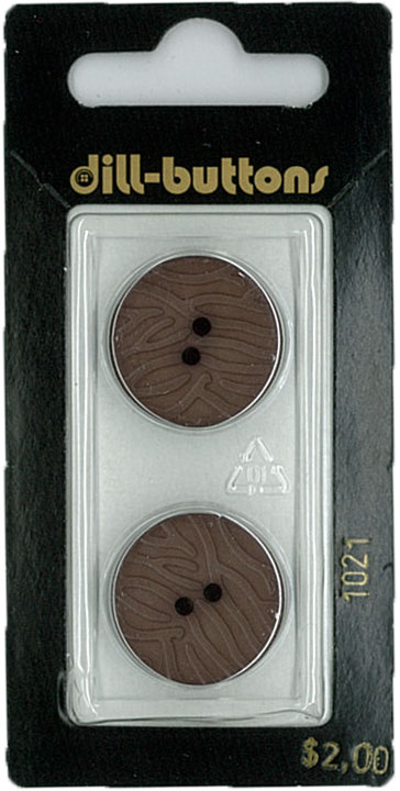Button - 1021 - 20 mm - Brown - by Dill Buttons of America