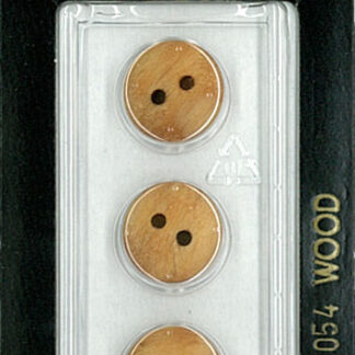 Button - 1054 - 23 mm - Light Brown - Wood - by Dill Buttons of