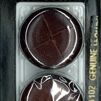Button - 1102 - 28 mm - Dark Brown - Genuine Leather - by Dill B