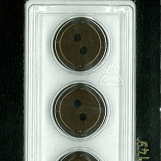 Button - 1149 - 15 mm - Brown - by Dill Buttons of America
