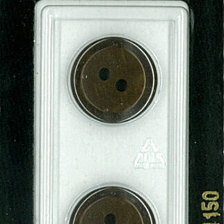 Button - 1150 - 18 mm - Brown - by Dill Buttons of America