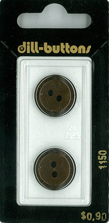 Button - 1150 - 18 mm - Brown - by Dill Buttons of America