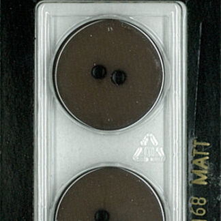 Button - 1168 - 23 mm - Dark Brown - Matt - by Dill Buttons of A