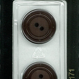 Button - 1171 - 20 mm - Dark Brown - by Dill Buttons of America