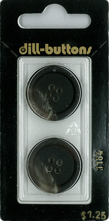 Button - 1184 - 23 mm - Brown - by Dill Buttons of America