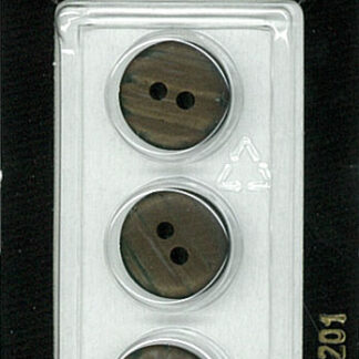Button - 1201 - 14 mm - Brown - by Dill Buttons of America