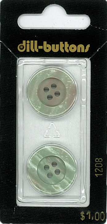 Button - 1208 - 20 mm - Greenish Pink - by Dill Buttons of Ameri