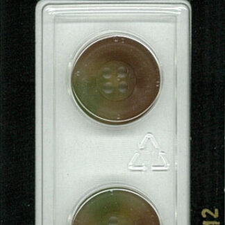 Button - 1212 - 18 mm - Greenish Brown - by Dill Buttons of Amer