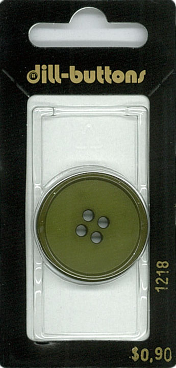 Button - 1218 - 28 mm - Olive Green - by Dill Buttons of America
