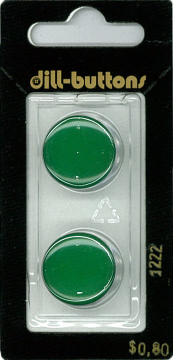 Button - 1222 - 20 mm - Green - by Dill Buttons of America