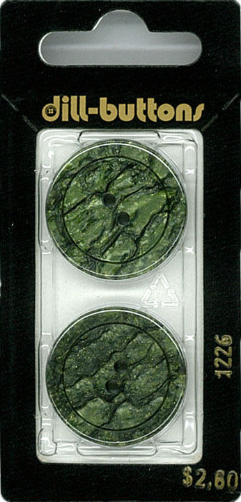 Button - 1226 - 25 mm - Moss Green - by Dill Buttons of America