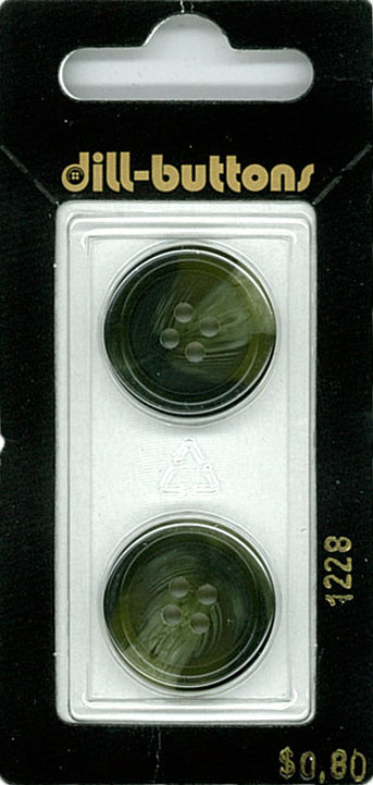 Button - 1228 - 20 mm - Moss Green - by Dill Buttons of America