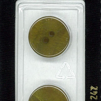 Button - 1247 - 18 mm - Olive Green - by Dill Buttons of America