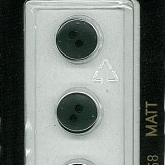 Button - 1268 - 11 mm - Dark Green - Matt - by Dill Buttons of A