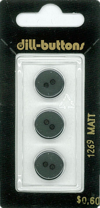 Button - 1269 - 13 mm - Dark Green - Matt - by Dill Buttons of A