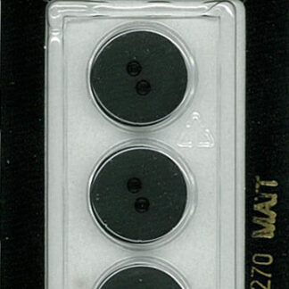 Button - 1270 - 15 mm - Dark Green - Matt - by Dill Buttons of A