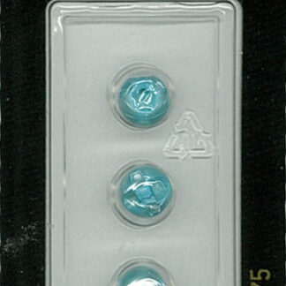 Button - 1275 - 08 mm - Light Blue - Ball - by Dill Buttons of A
