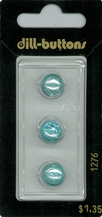 Button - 1276 - 10 mm - Light Blue - Ball - by Dill Buttons of A