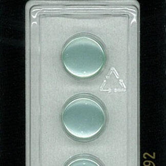 Button - 1292 - 11 mm - Light Blue - Clear - by Dill Buttons of