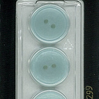 Button - 1299 - 18 mm - Light Blue - Clear - by Dill Buttons of