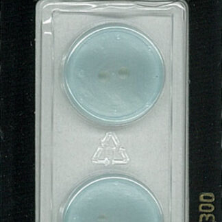Button - 1300 - 20 mm - Light Blue - Clear - by Dill Buttons of
