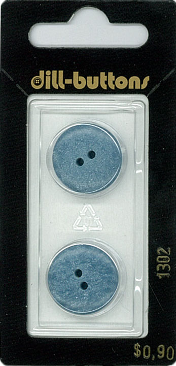 Button - 1302 - 18 mm - Blue - by Dill Buttons of America
