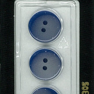 Button - 1305 - 15 mm - Blue - by Dill Buttons of America