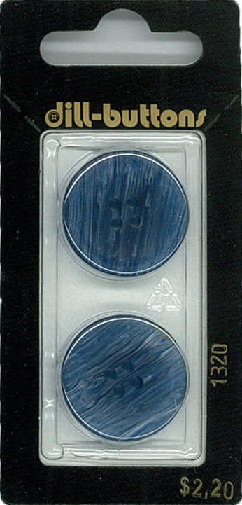 Button - 1320 - 23 mm - Blue - by Dill Buttons of America