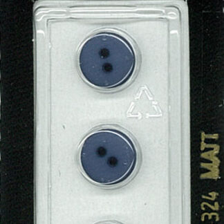 Button - 1324 - 11 mm - Blue - Matt - by Dill Buttons of America