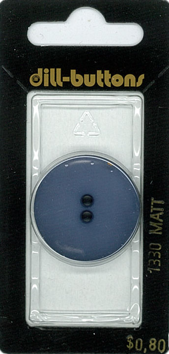 Button - 1330 - 28 mm - Blue - Matt - by Dill Buttons of America