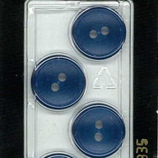 Button - 1335 - 15 mm - Blue - by Dill Buttons of America