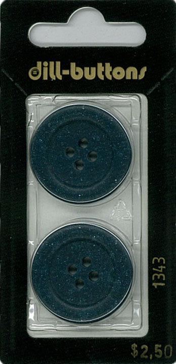 Button - 1343 - 25 mm - Dark Blue - by Dill Buttons of America
