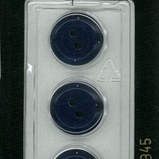 Button - 1345 - 15 mm - Dark Blue - by Dill Buttons of America