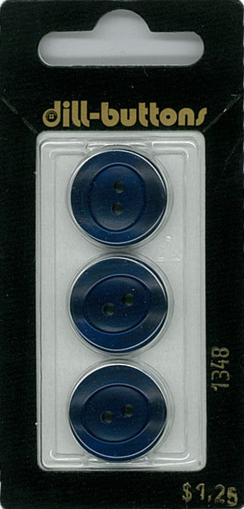 Button - 1348 - 18 mm - Dark Blue - by Dill Buttons of America