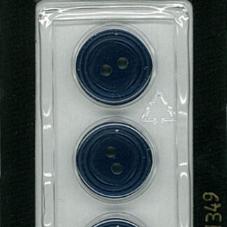 Button - 1349 - 15 mm - Dark Blue - by Dill Buttons of America