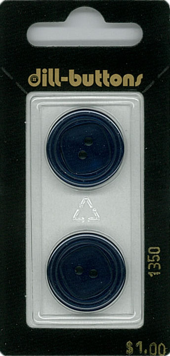 Button - 1350 - 20 mm - Dark Blue - by Dill Buttons of America