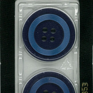 Button - 1353 - 25 mm - Dark Blue - by Dill Buttons of America