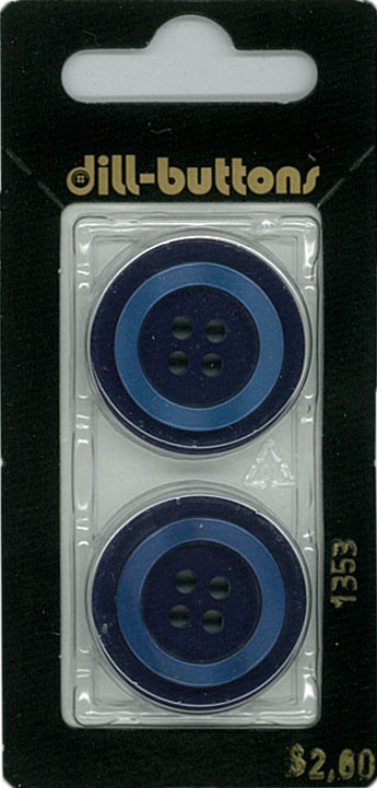 Button - 1353 - 25 mm - Dark Blue - by Dill Buttons of America