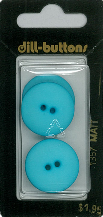 Button - 1357 - 23 mm - Robin Egg Blue - Matt - by Dill Buttons