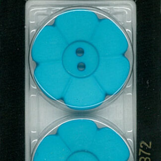 Button - 1372 - 28 mm - Robin Egg Blue - Flower - by Dill Button