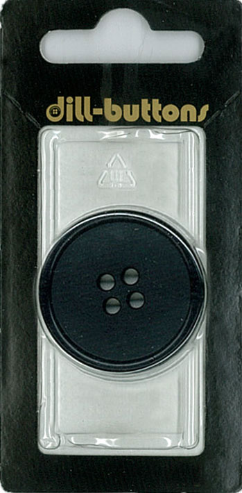 Button - 1391 - 30 mm - Bluish Black - by Dill Buttons of Americ