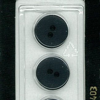 Button - 1403 - 15 mm - Bluish Black - by Dill Buttons of Americ