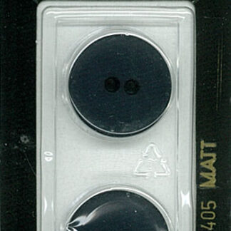 Button - 1405 - 20 mm - Bluish Black - Matt - by Dill Buttons of
