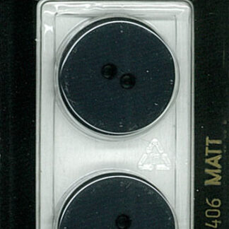 Button - 1406 - 23 mm - Bluish Black - Matt - by Dill Buttons of