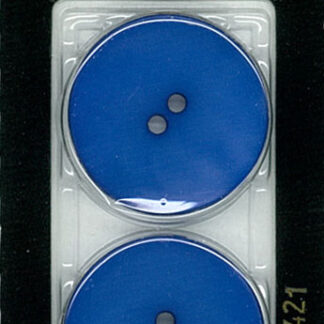 Button - 1421 - 28 mm - Blue - by Dill Buttons of America