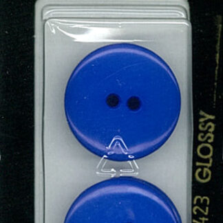 Button - 1423 - 23 mm - Blue - Glossy - by Dill Buttons of Ameri