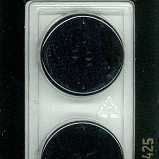 Button - 1425 - 23 mm - Bluish Black - by Dill Buttons of Americ