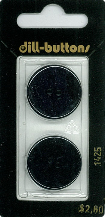 Button - 1425 - 23 mm - Bluish Black - by Dill Buttons of Americ