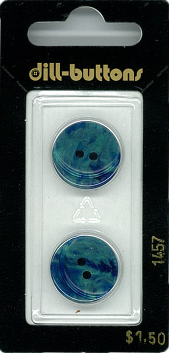 Button - 1457 - 18 mm - Blue - by Dill Buttons of America